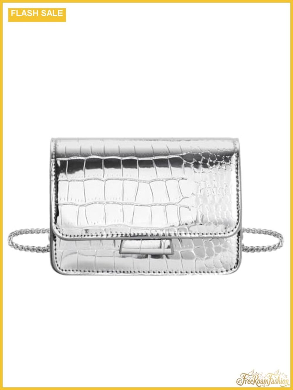 Mini Crossbody Bag with Detachable Chain Strap Evening Clutch PU Leather